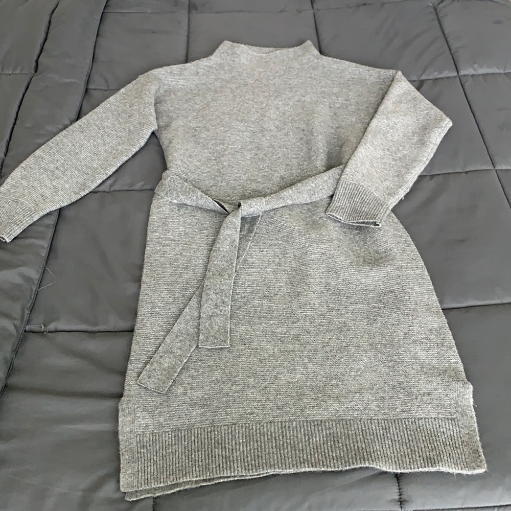 Grey sweater dress